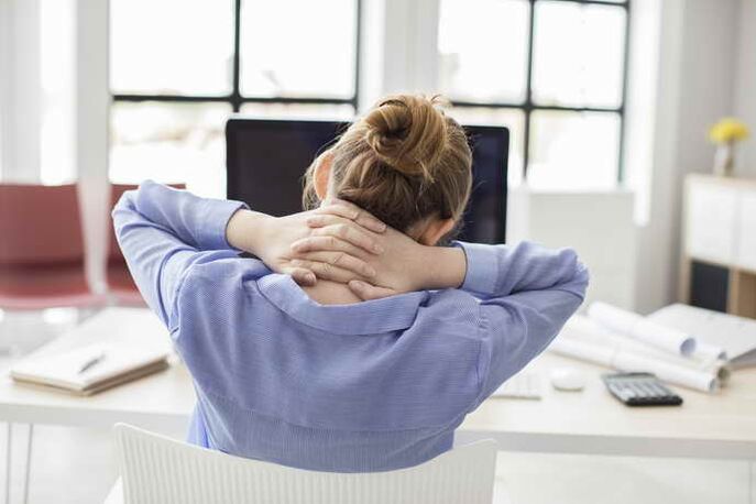 thoracic osteochondrosis during sedentary work